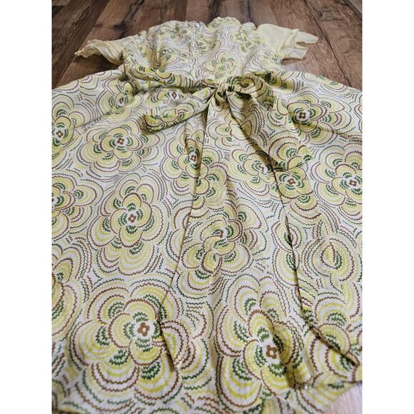 Vintage Leila Floral 1970's Maryjane Dress Youth Girls Size 5 - Picture 9 of 10